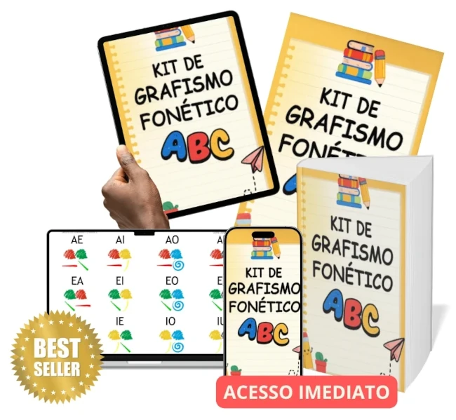 Mockup do Kit Grafismo Fonético